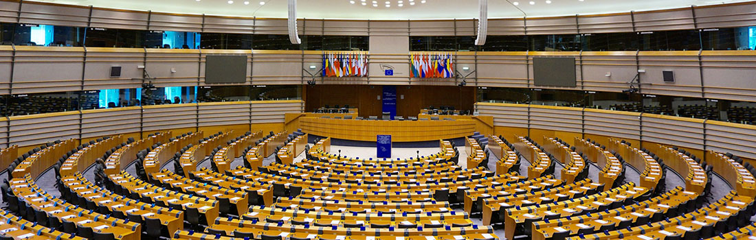 Plenarsaal des EU-Parlaments in Brüssel