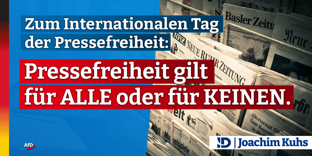 20230503 pressefreiheit twitter – Joachim Kuhs, AfD / Alternative für Deutschland