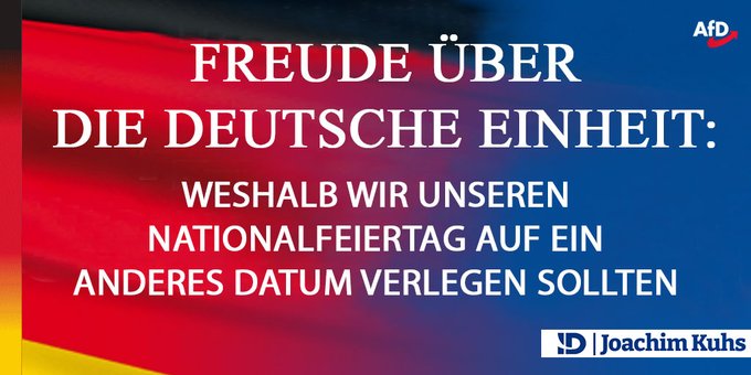 Freude über die deutsche Einheit: Weshalb wir unseren Nationalfeiertag auf ein anderes Datum verlegen sollten